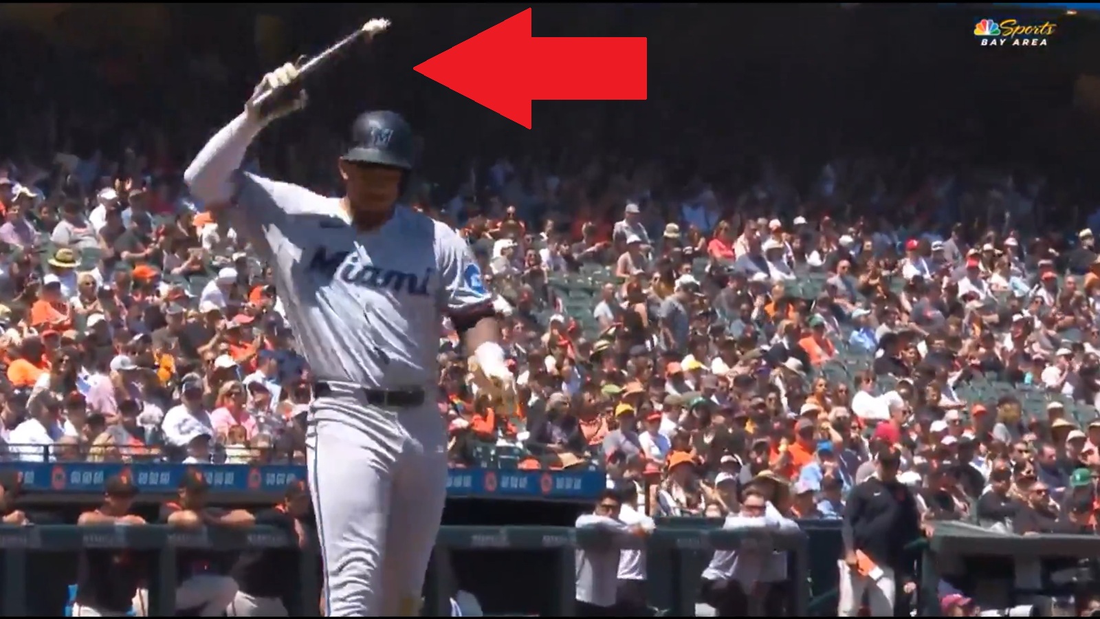 Dane Myers snapping his bat