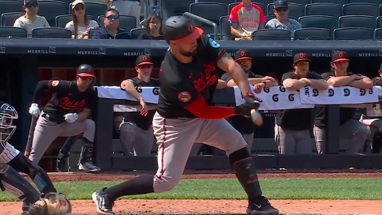 Gary Sanchez checks his swing