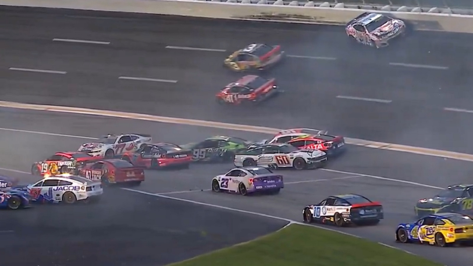 Several cars wrecked