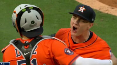 Hunter Brown yells out