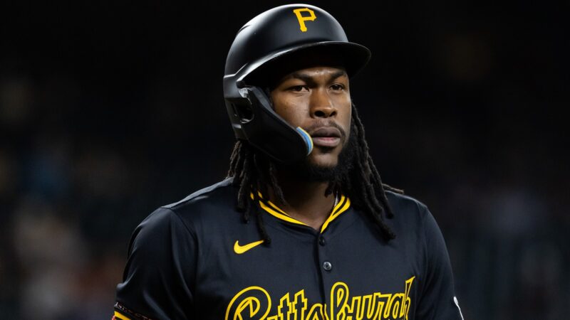 Oneil Cruz in a helmet