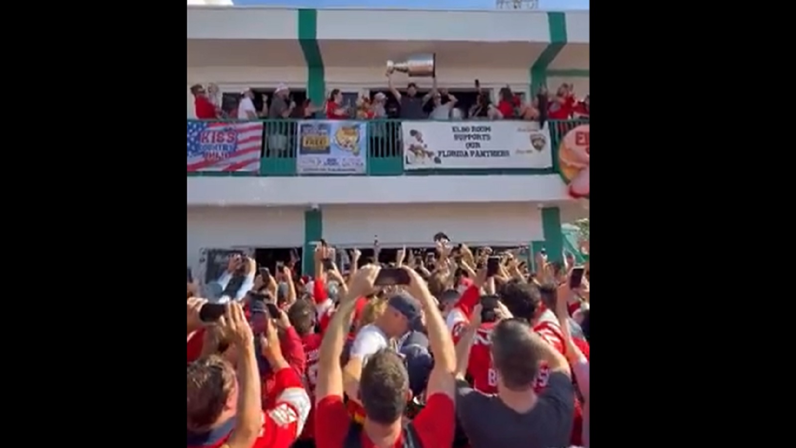 Panthers fans at the Elbo Room