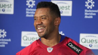 Russell Wilson laughing