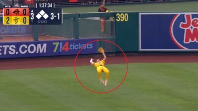 A Savannah Bananas player flips