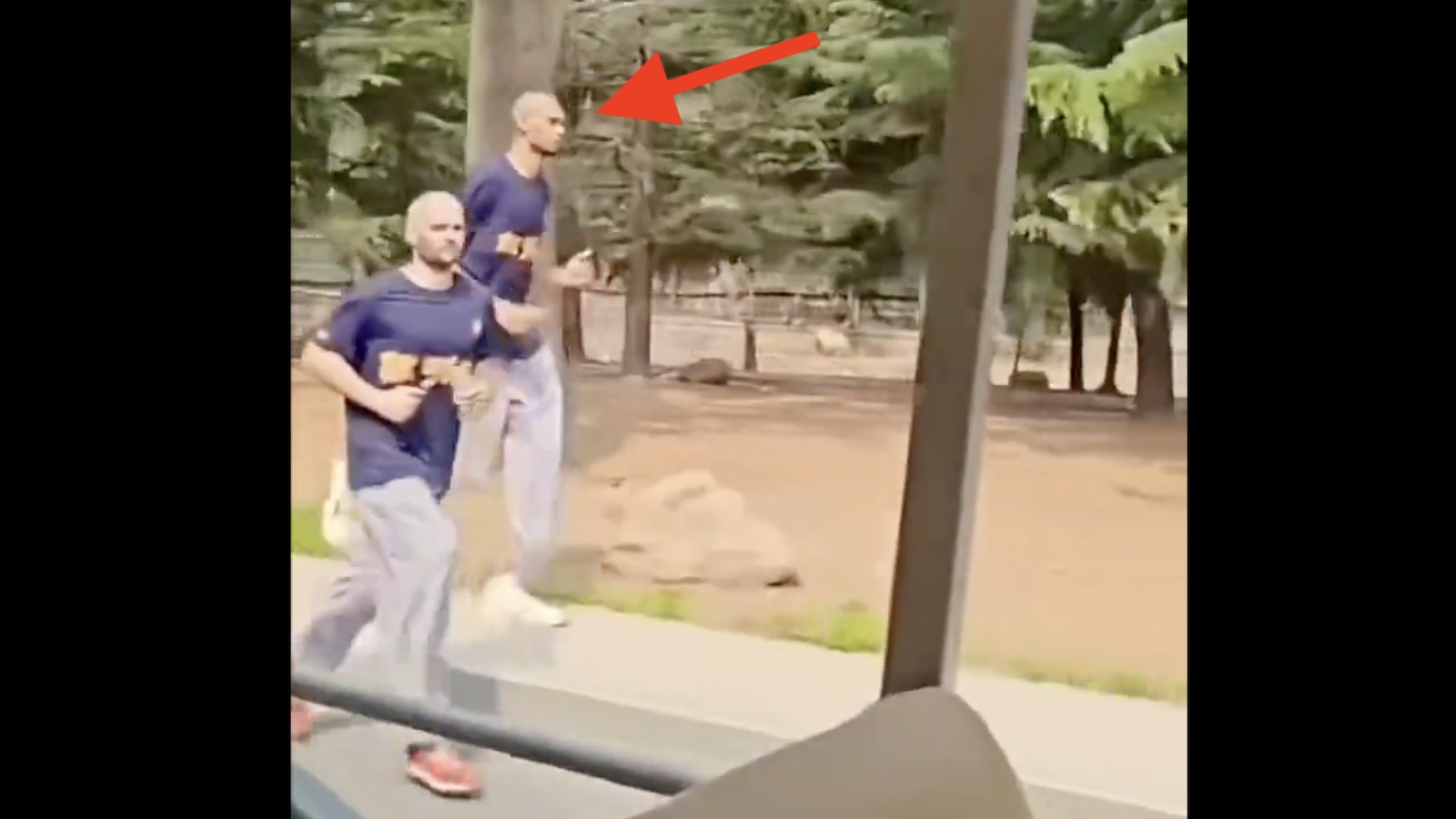 Victor Wembanyama jogging