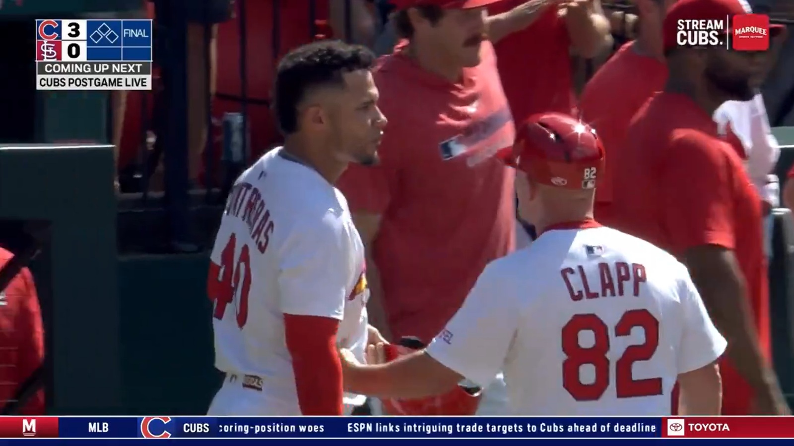 Willson Contreras confronting the Cubs