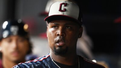 Luis Ortiz high fives a teammate