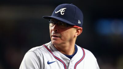 Jesse Chavez in his Braves uniform