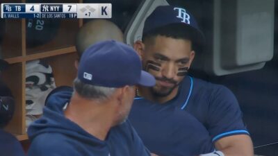Jose Caballero in the dugout