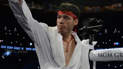 Julio Cesar Chavez Jr. entering the ring