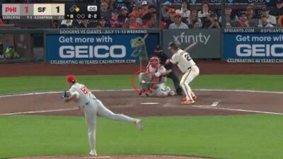 A pitch thrown outside