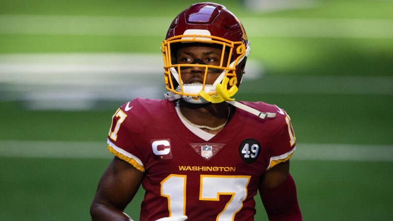 Terry McLaurin in a helmet