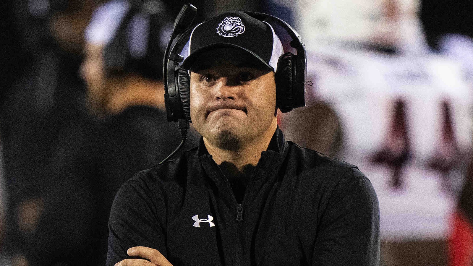 Tre Lamb coaching on the sideline