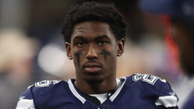 Daron Bland looks on