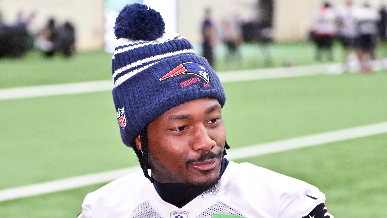 Stefon Diggs interviewed by reporters