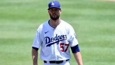 Alex Wood in his Dodgers uniform