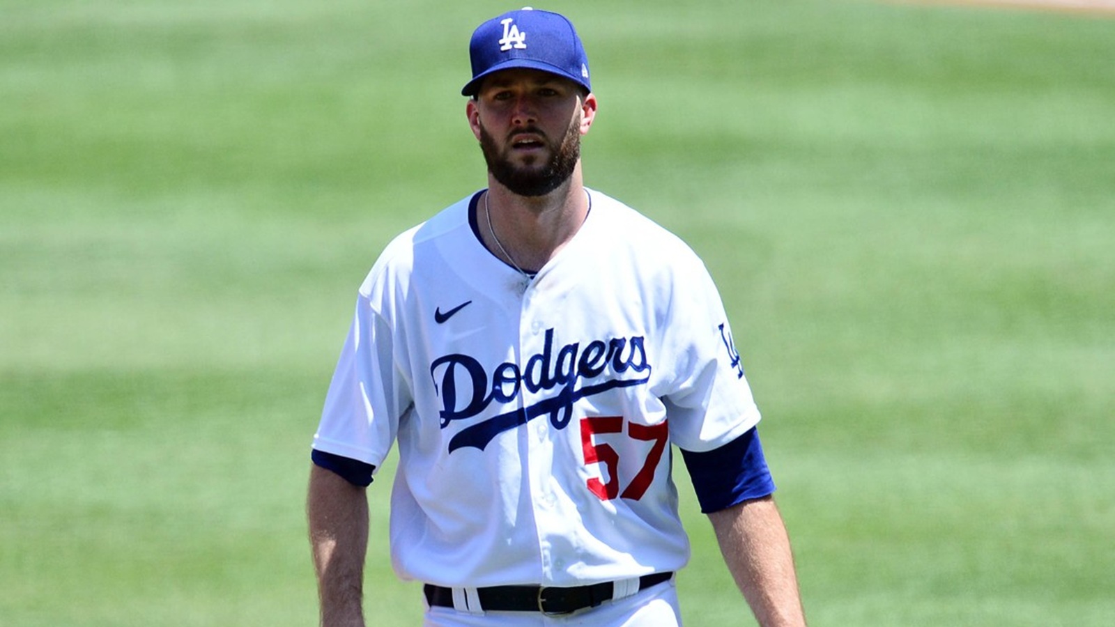 Alex Wood in his Dodgers uniform