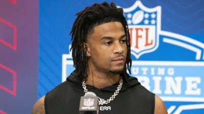 Isaiah Bond during the NFL Combine