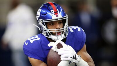 Matt Breida in his Giants uniform