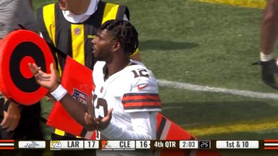 Shedeur Sanders looking confused