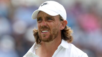 Tommy Fleetwood during a tournament