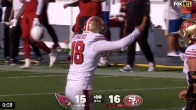 Eddy Piñeiro celebrates a game-winning kick