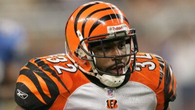 Rudi Johnson rushes with the ball