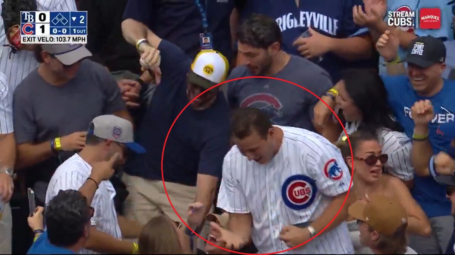 Anthony Rizzo nearly caught Cubs player's first MLB home run
