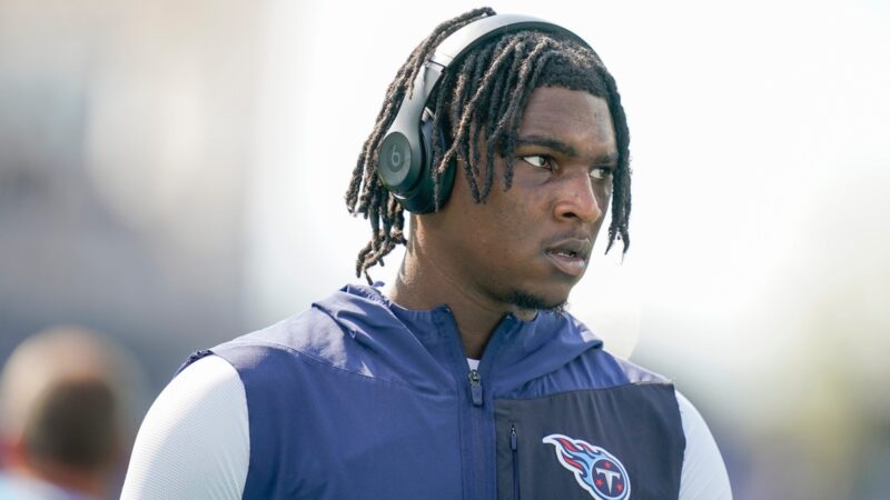 Cam Ward during pregame warmups