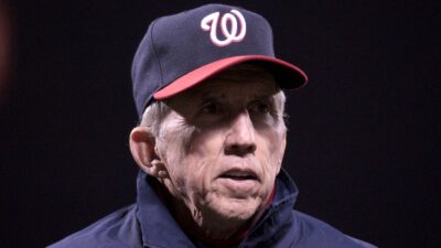 Davey Johnson managing the Washington Nationals