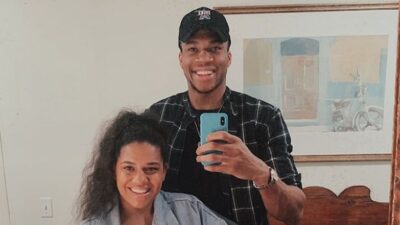 Giannis Antetokounmpo and his wife Mariah