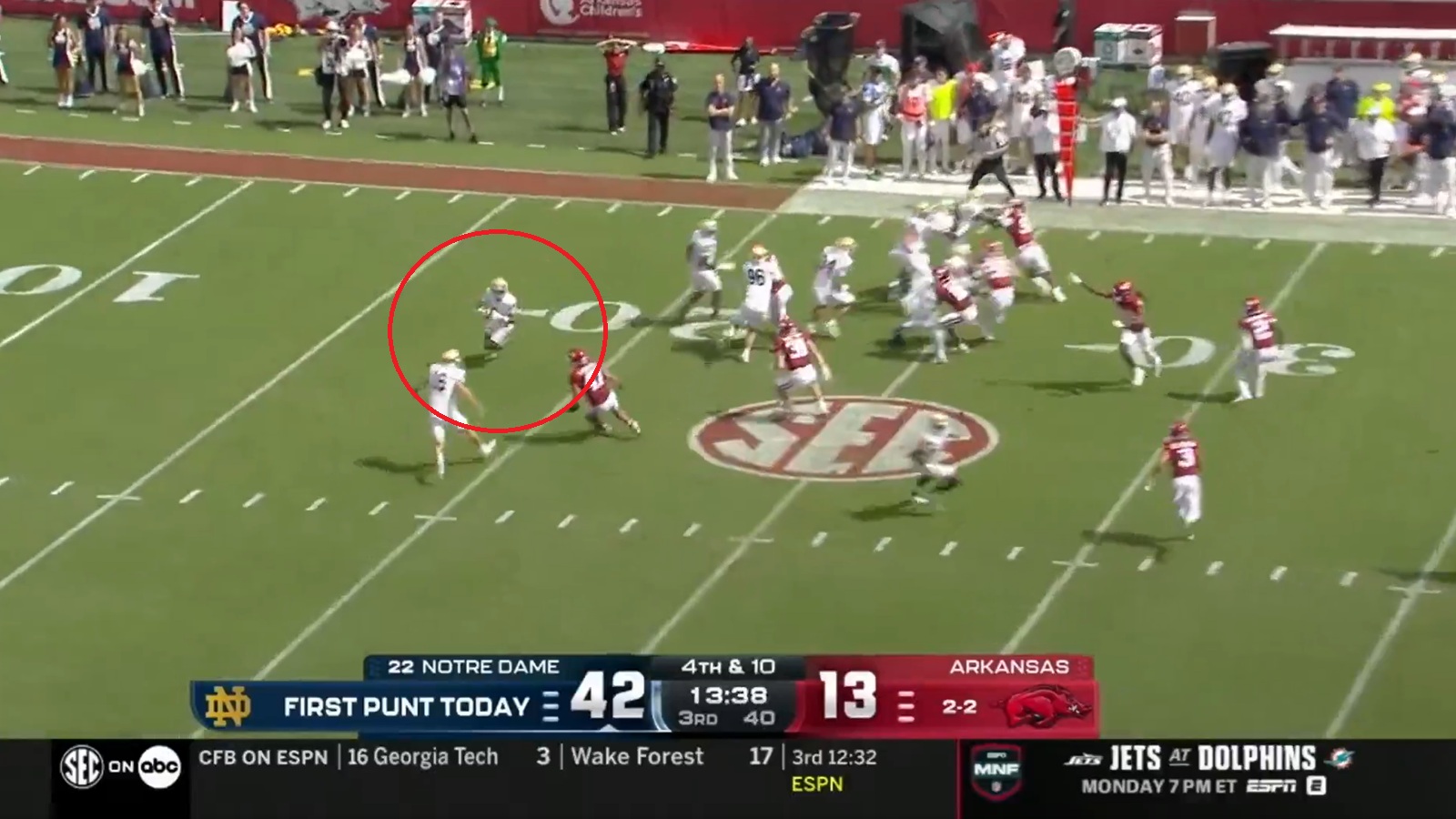 Notre Dame disrespectful fake punt