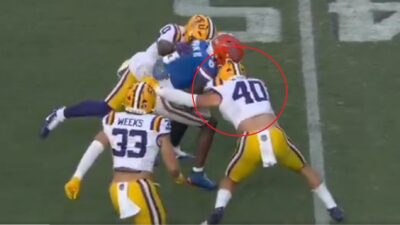 Whit Weeks makes a tackle