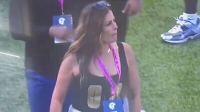 Diego Pavias mother Antoinette Padilla on the sideline