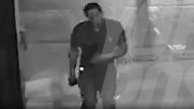 Mark Sanchez holds his stomach after being stabbed