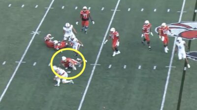 Miller Moss throws an interception