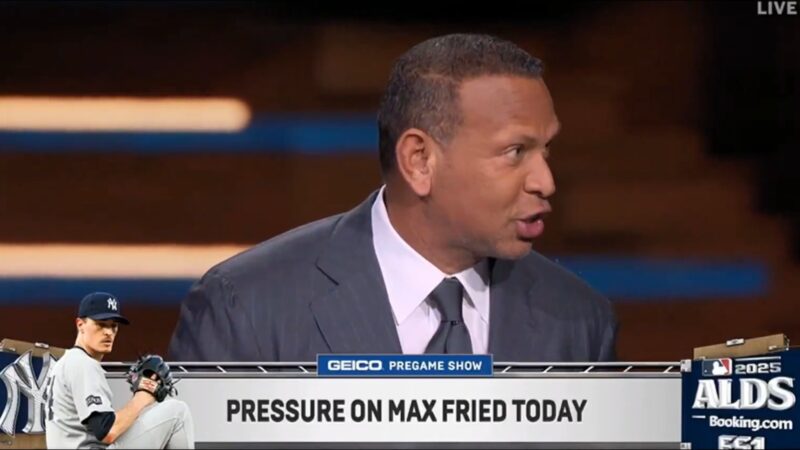 Alex Rodriguez botching Cam Schlittler's name