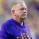 Brian Kelly in an LSU hoodie