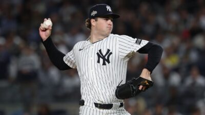 Cam Schlittler throwing a pitch