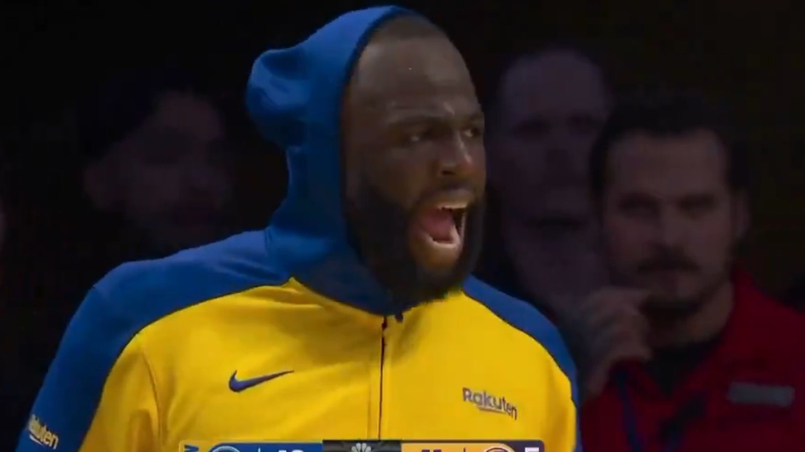 Draymond Green yelling from the bench