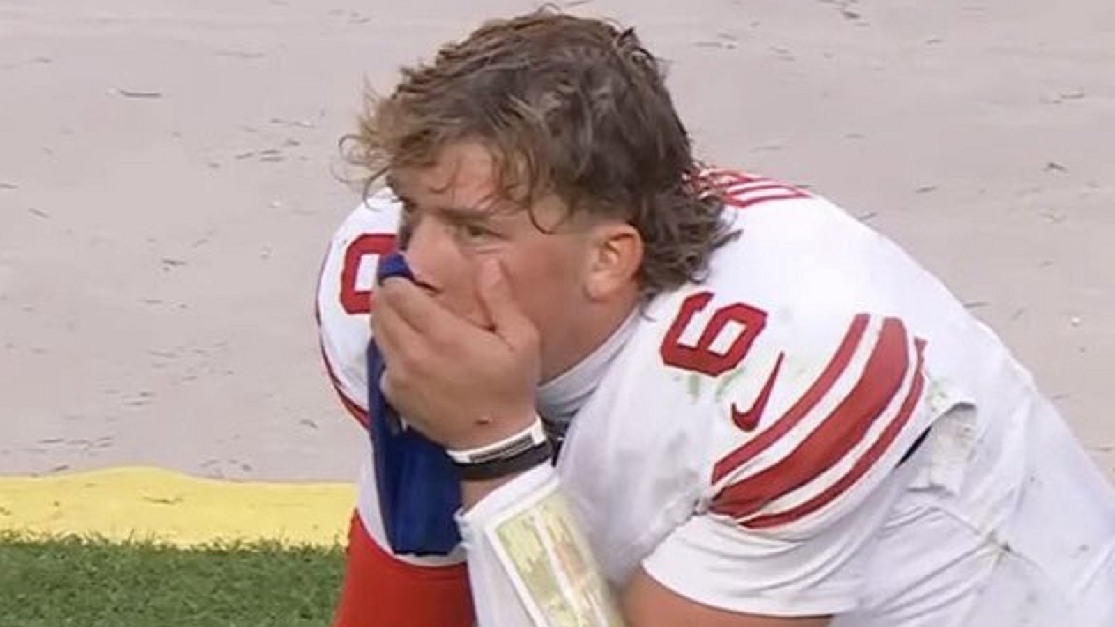 Jaxson Dart on the ground