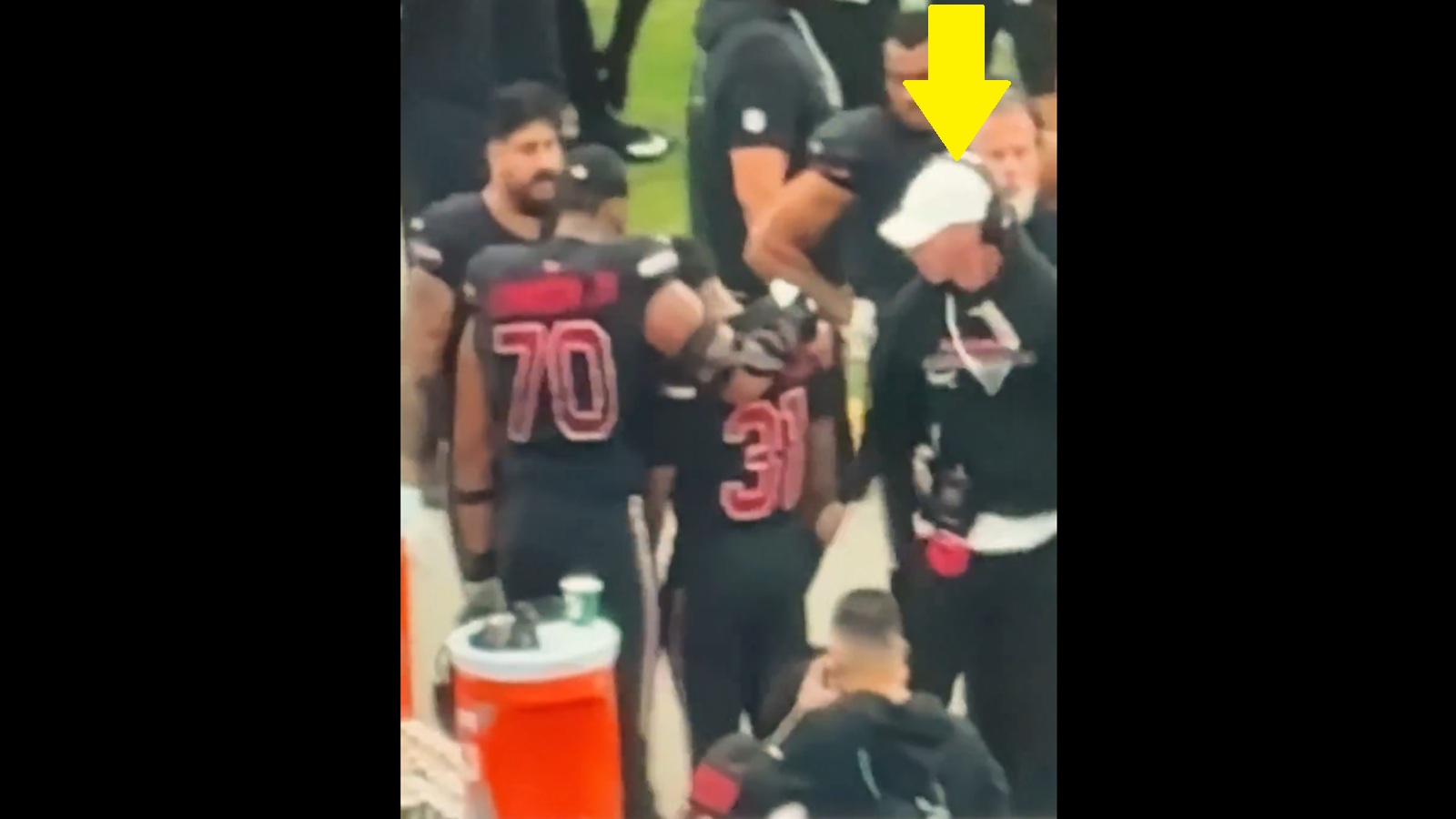 Jonathan Gannon yelling at Emari Demercado