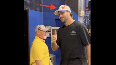 Bills QB Josh Allen wearing a hat