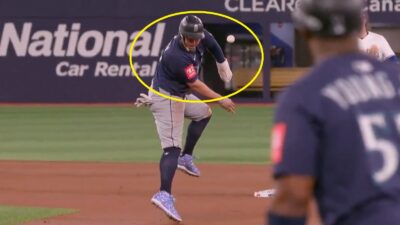 Josh Naylor jumping in the air