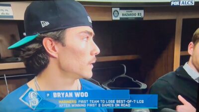 Julio Rodriguez interrupts interview with scream