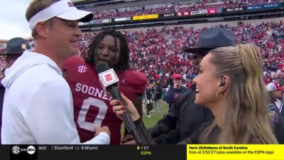 Lane Kiffin trash talking an Oklahoma player