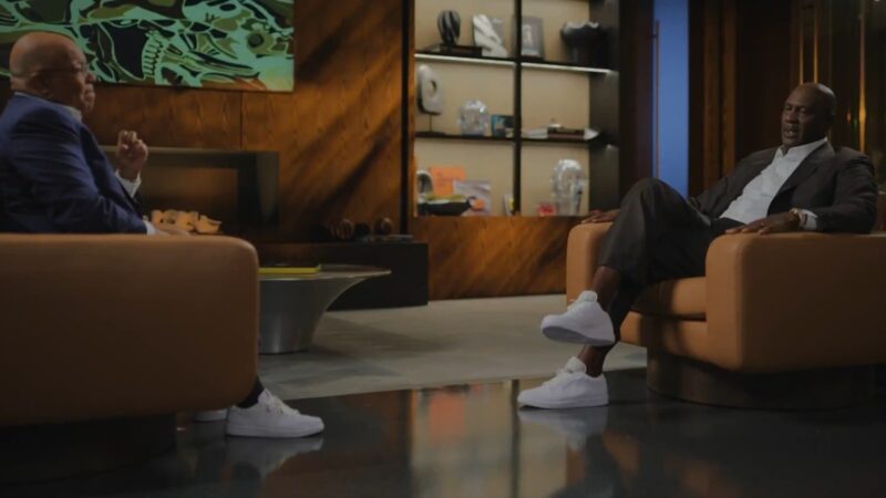 Michael Jordan giving an interview