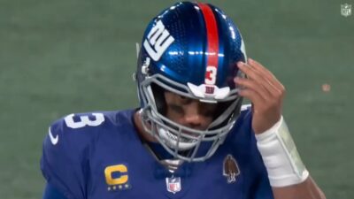 Russell Wilson in his Giants uniform