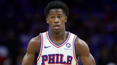 VJ Edgecombe in his 76ers uniform