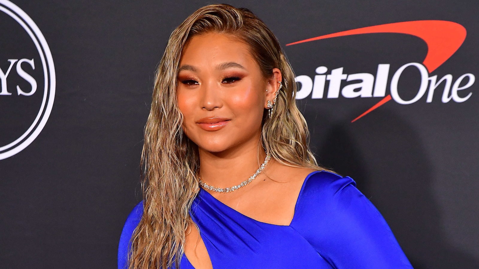 Chloe Kim poses for a photo